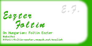 eszter foltin business card